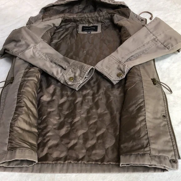 Lucky Brand Women’s Military Field Jacket Hood Full Zip Olive Green Size XS - Picture 8 of 14